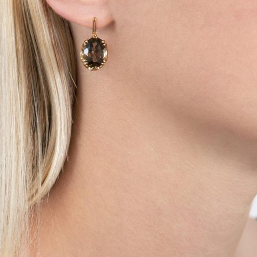 Smoky Quartz Cocktail Earrings