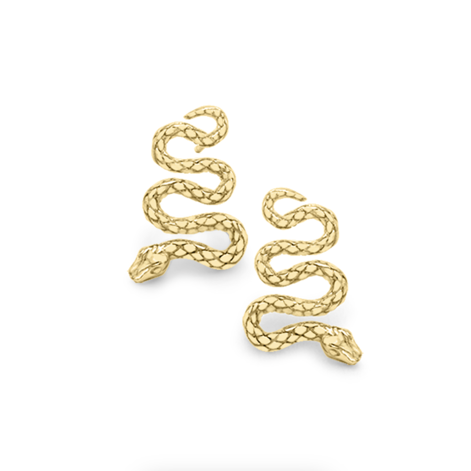 Snake Drop Stud Earrings