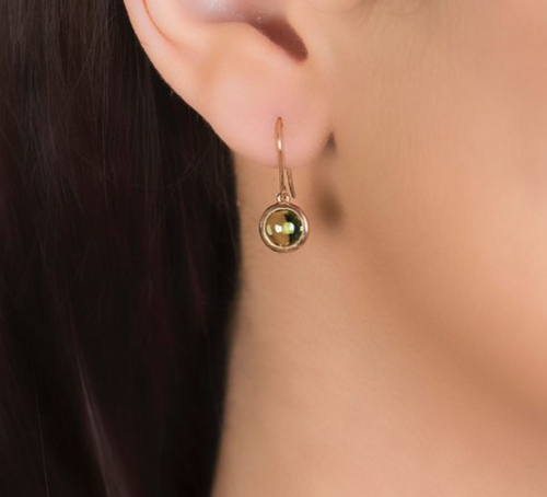 Classic Bubble Peridot Drop Earrings