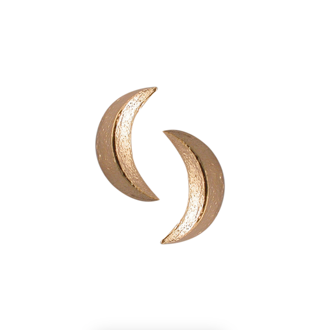 Classic Starry Night 3D Moon Stud Earrings